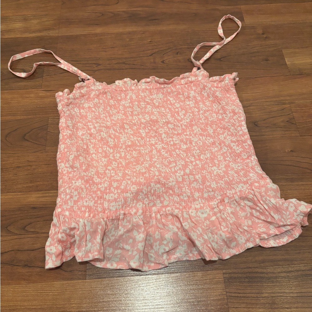 Billabong Pink and White Floral Top